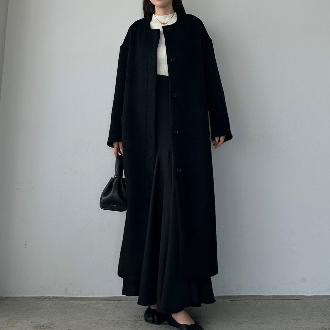 ルエレ Louere Louere シャギーノーカラーコクーンロングコート