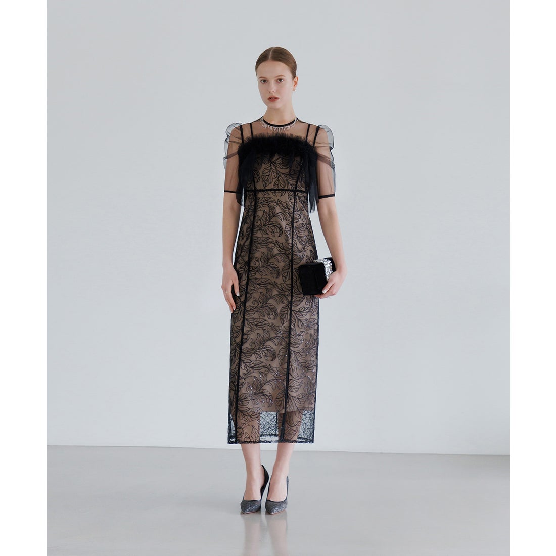 レジャ Leja 3WAYフラワーチュールアシンメトリーIラインドレス2点