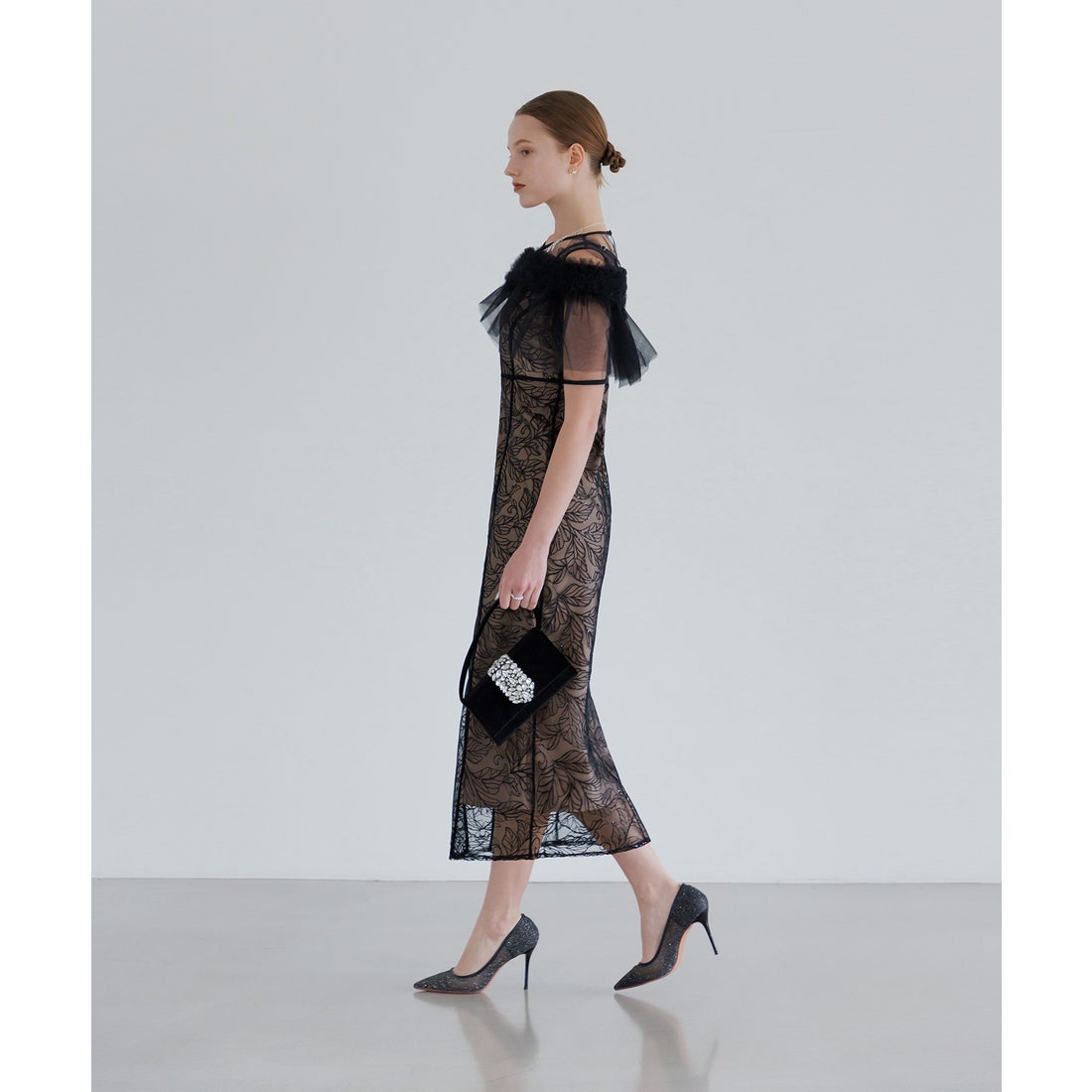 レジャ Leja 3WAYフラワーチュールアシンメトリーIラインドレス2点