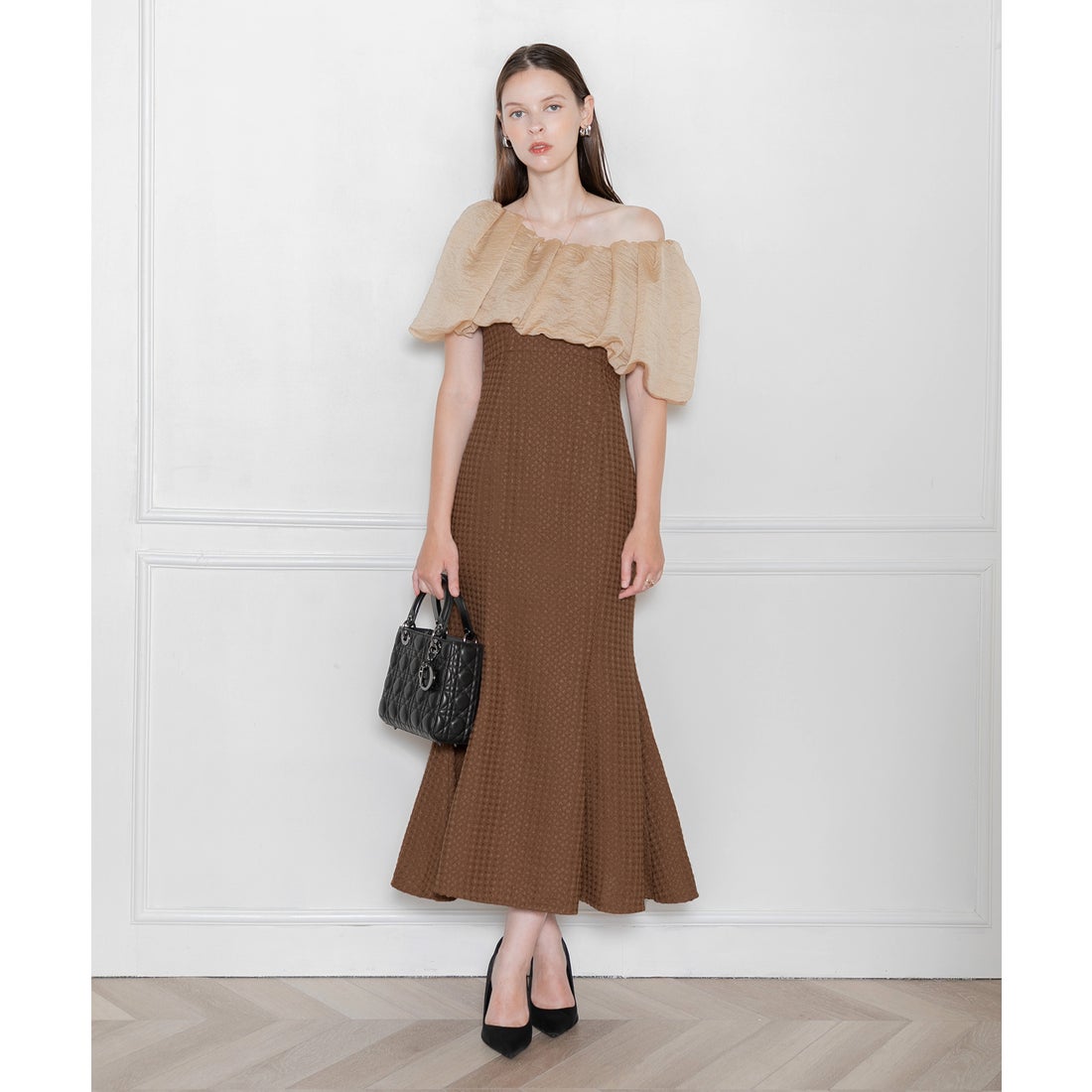 レジャ Leja 2WAYオフショルダーパフスリーブバリエマーメイド