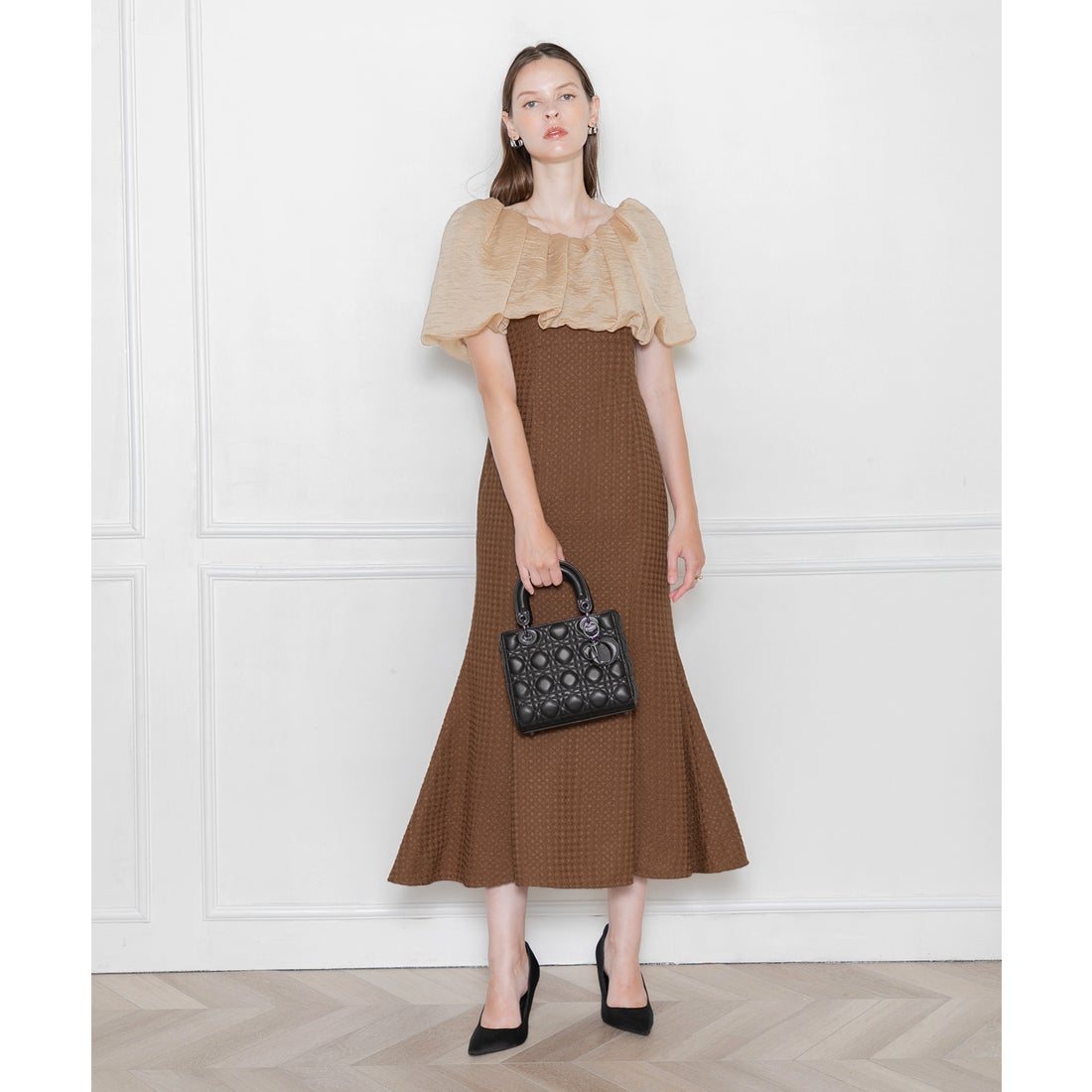 レジャ Leja 2WAYオフショルダーパフスリーブバリエマーメイド