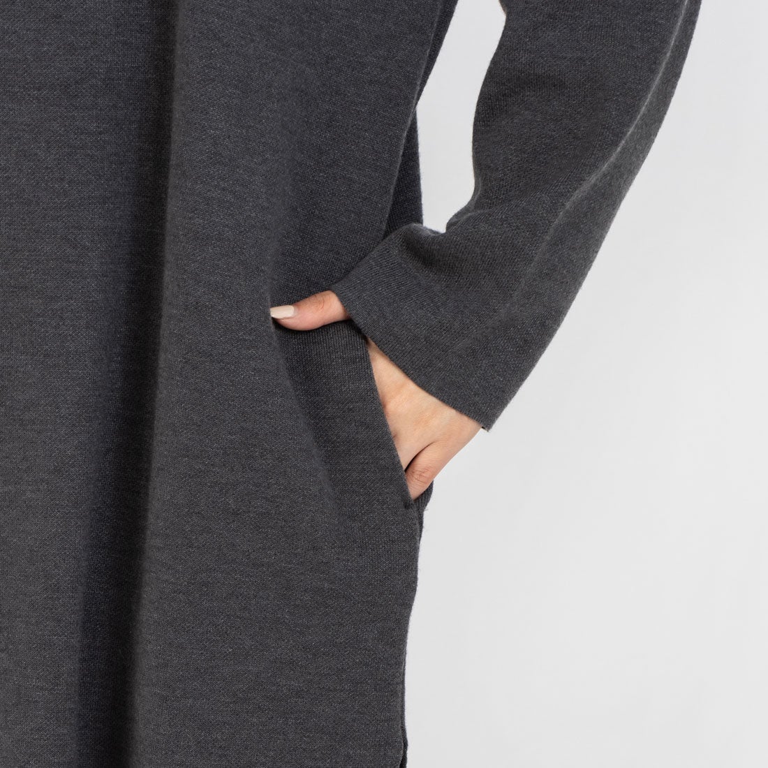 ラピーヌ ブランシュ LAPINE BLANCHE リバーシブル編みニットコート