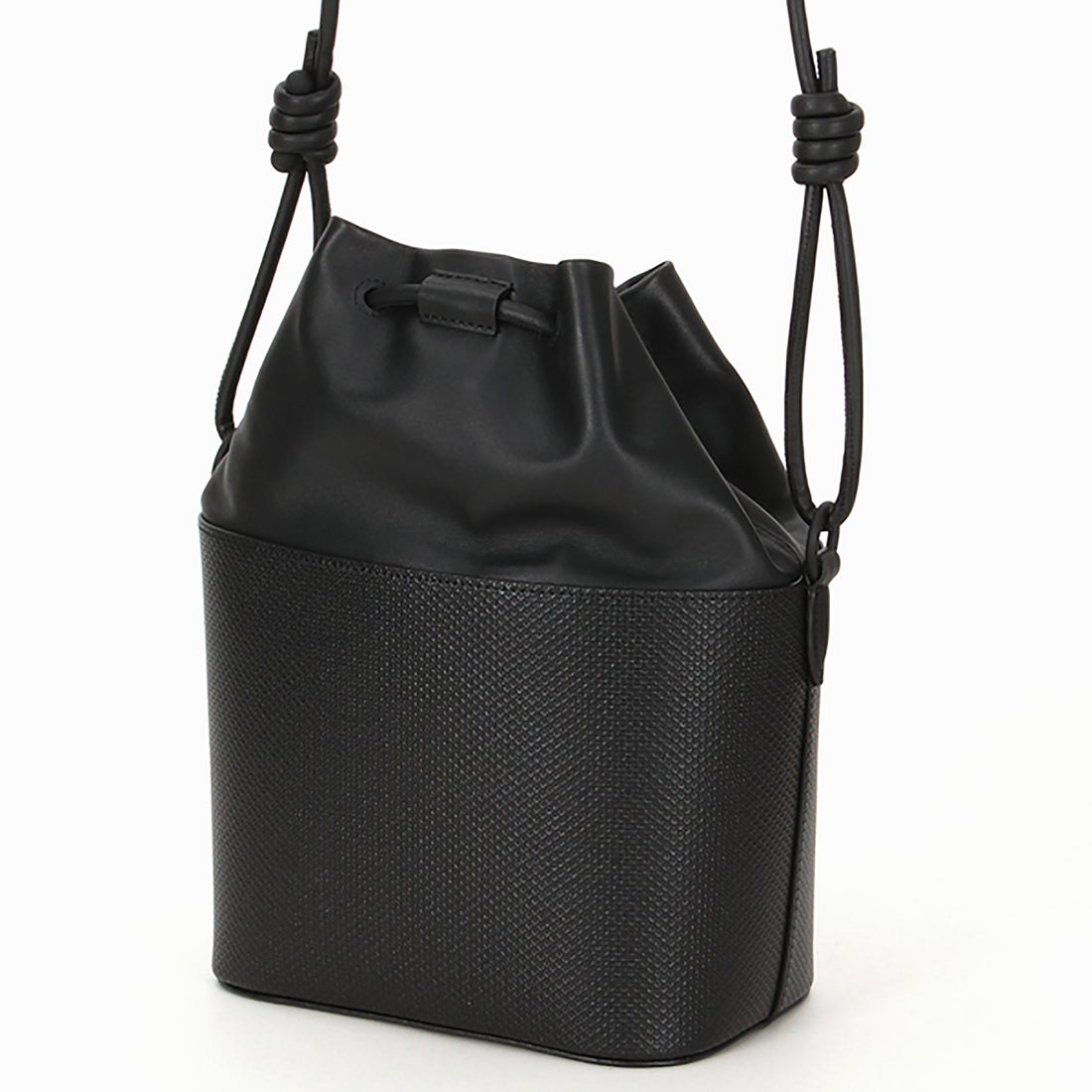 ラコステ LACOSTE CHANTACOコンビネーションレザー巾着バッグ