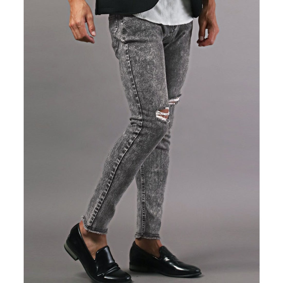 ラグスタイル LUXSTYLE スーパーストレッチダメージスキニーデニム