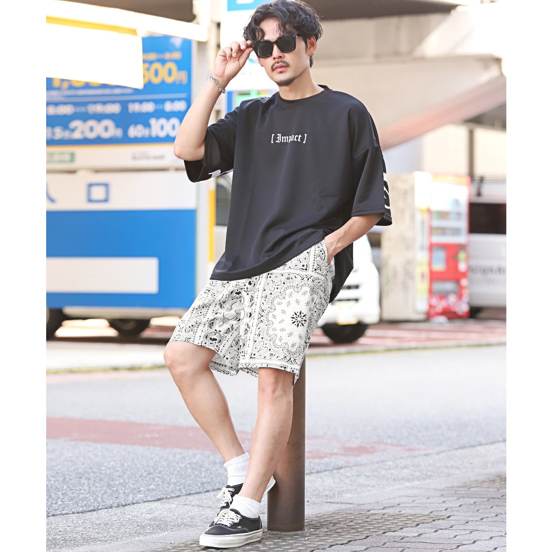 ラグスタイル LUXSTYLE ペイズリー柄ショートパンツ/ショートパンツ