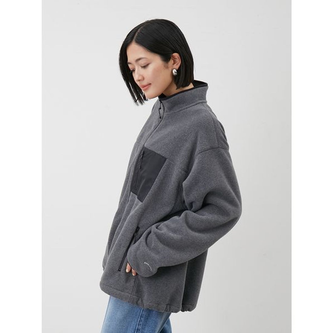 ミラ オーウェン Mila Owen オーバーサイズフリースブルゾン （IVR