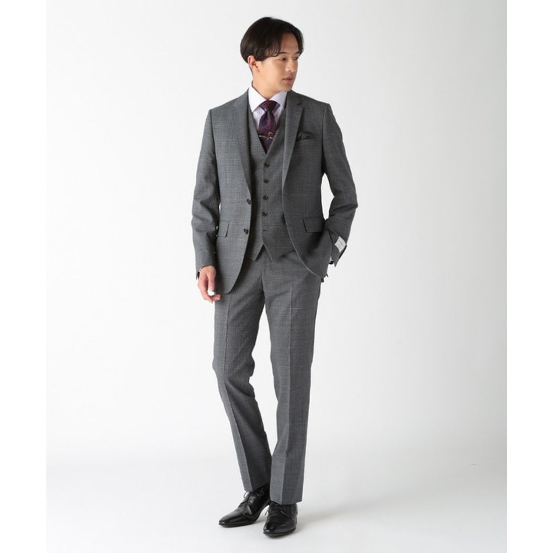 クラウデッド クローゼット CROWDED CLOSET TWグレンチェックスーツ