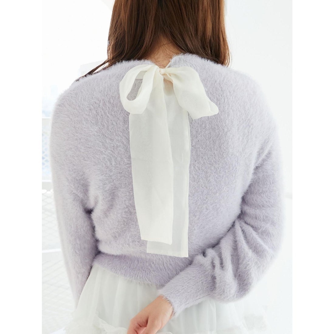 マジェスティックレゴン MAJESTIC LEGON バックリボンシャギーニット