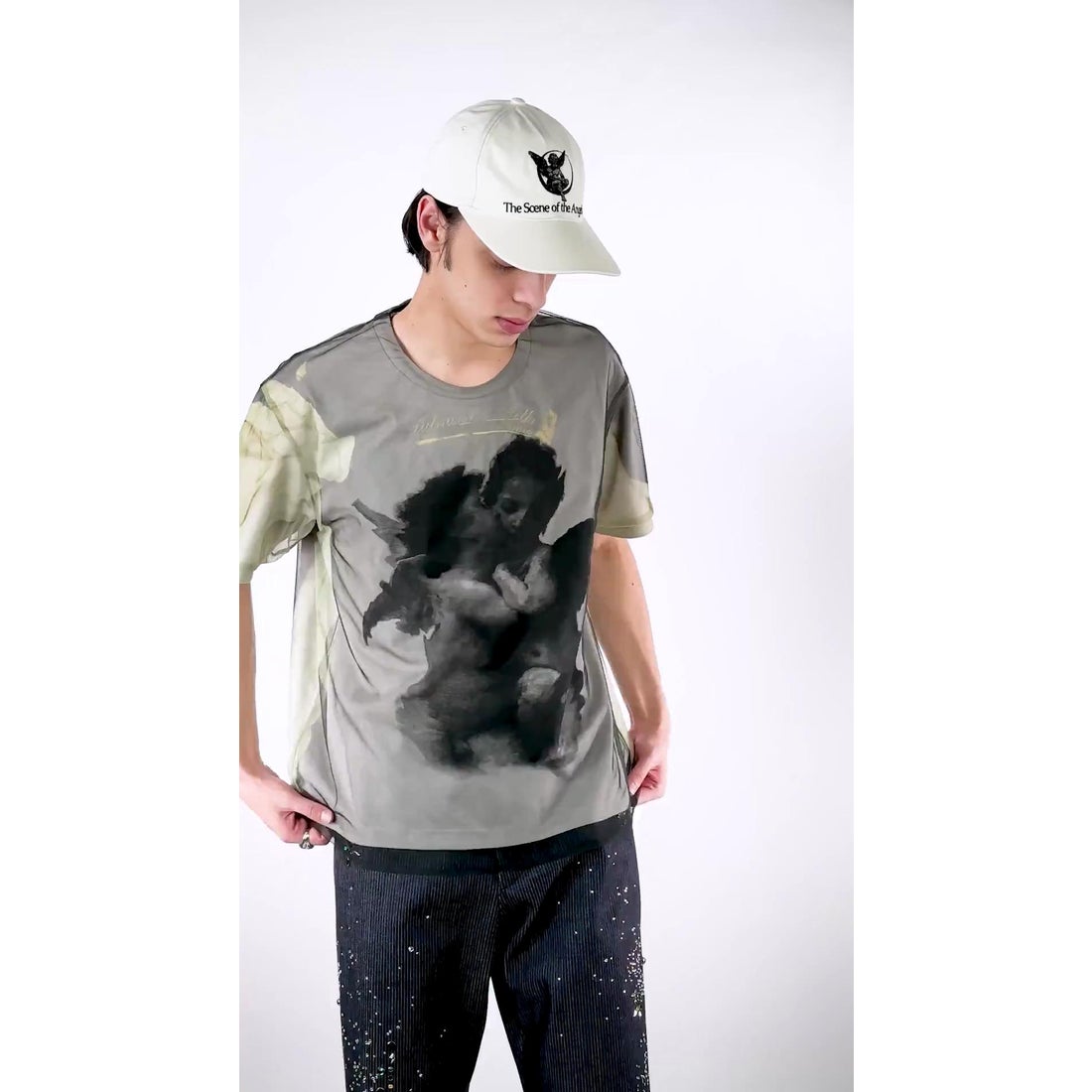 MASU BLURRED ANGEL T-SHIRT （WHITE） - Osaka / Kyoto, Ship