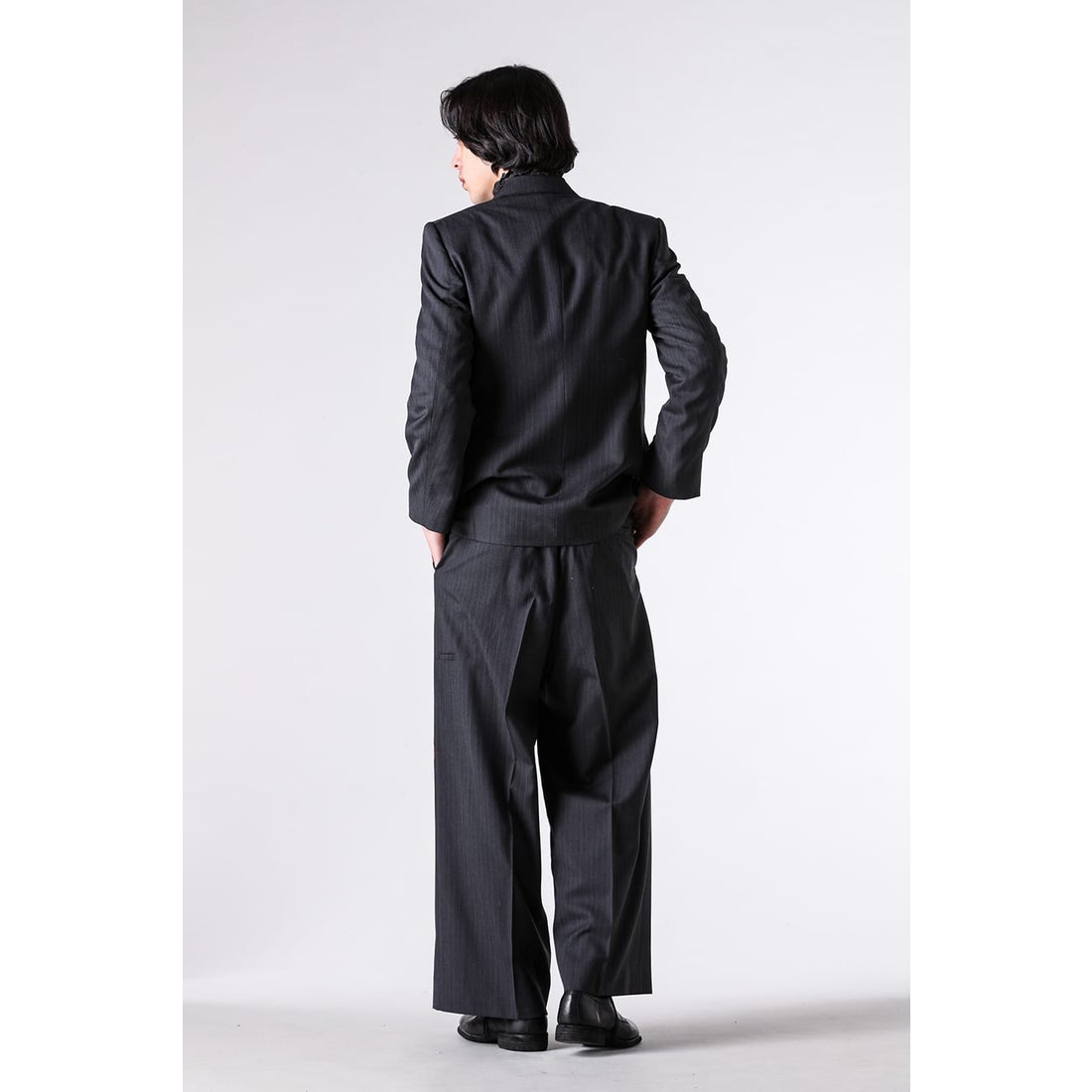 MASU RED BAR TACK TAILORED JACKET （BLACK） - Osaka / Kyoto