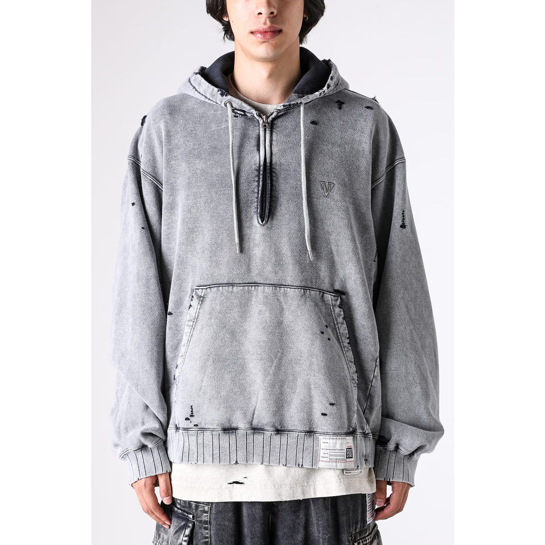 メゾン ミハラヤスヒロ Maison MIHARA YASUHIRO Bleached Half Zip