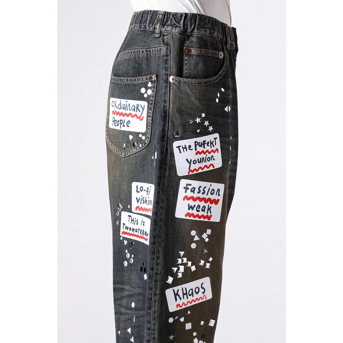 メゾン ミハラヤスヒロ Maison MIHARA YASUHIRO DENIM JEANS w STICKER
