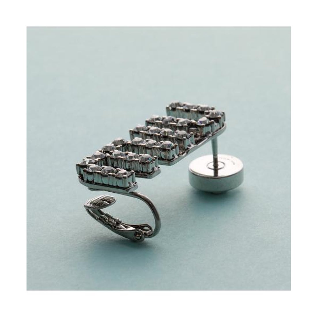 ミュウミュウ Miu Miu MIUMIU ピアス 5JO760 2DNC クリスタル ロゴ