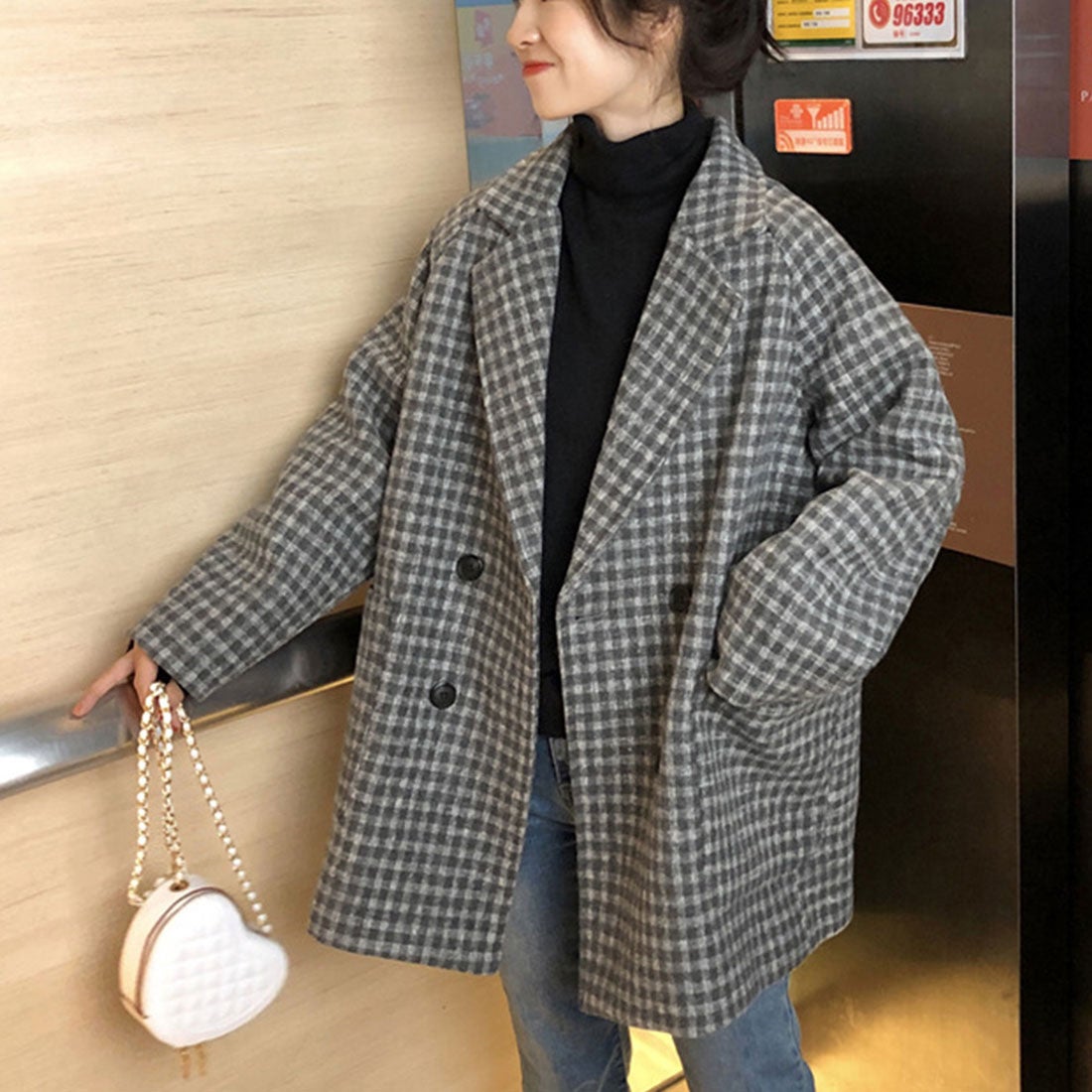 miniministore テーラードジャケット チェック柄 コート