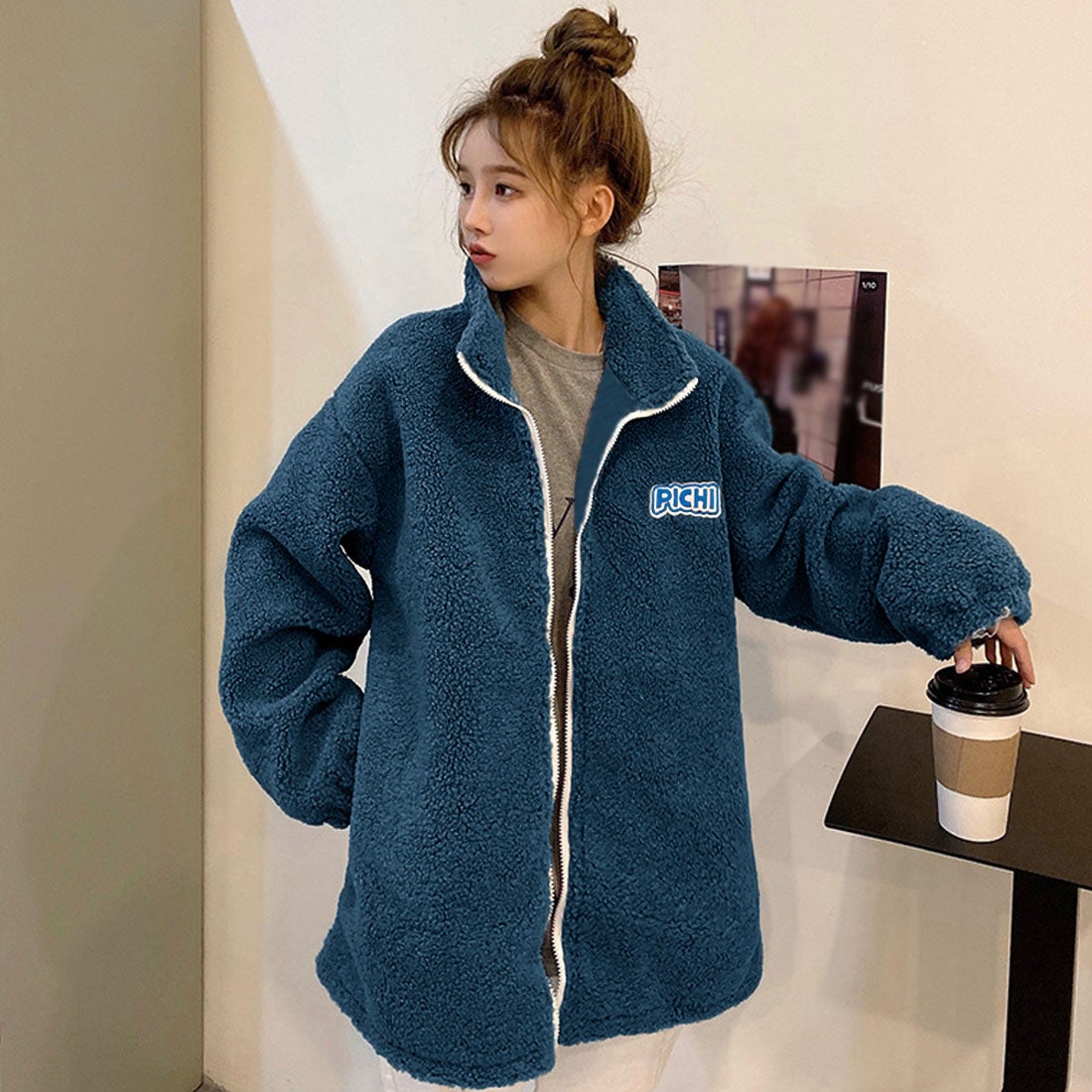 miniministore ボアブルゾン レディース ボアジャケット -靴