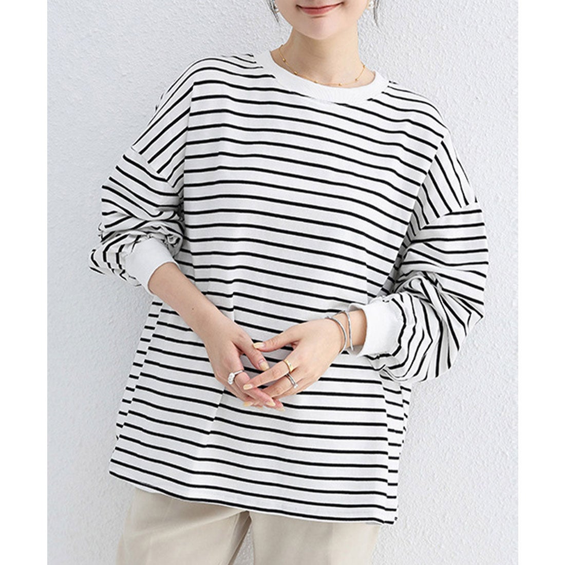 miniministore ボーダーtシャツ レディース 長袖ロンT - ファッション