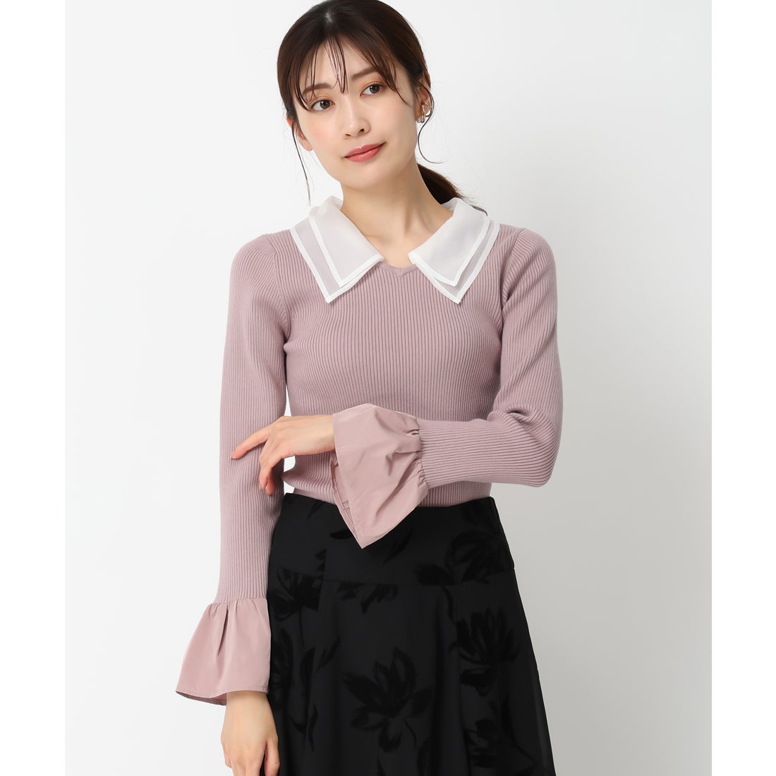 ミッシュマッシュ MISCH MASCH 【2024秋冬新作】シアーダブル衿2way