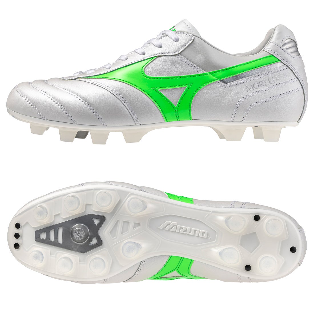 MIZUNO ミズノ モレリア II JAPAN(ホワイト×グリーン) P1GA250137
