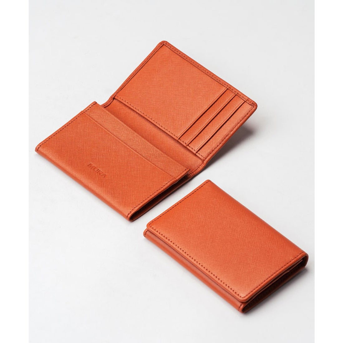 MURA サフィアーノレザー 本革 名刺入れ （キャメル） -ファッション