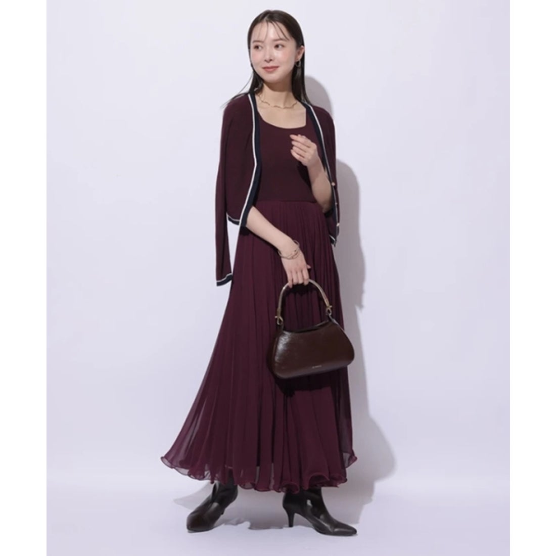 マイストラーダ Mystrada プリーツメロードッキングワンピース （紺