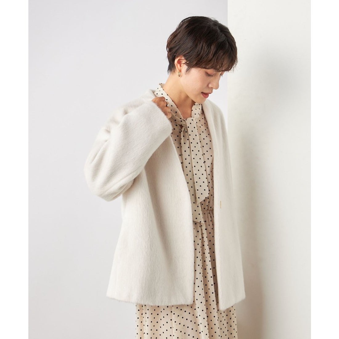 ノーリーズソフィー NOLLEY'S sophi モヘヤシャンブレーシャギー