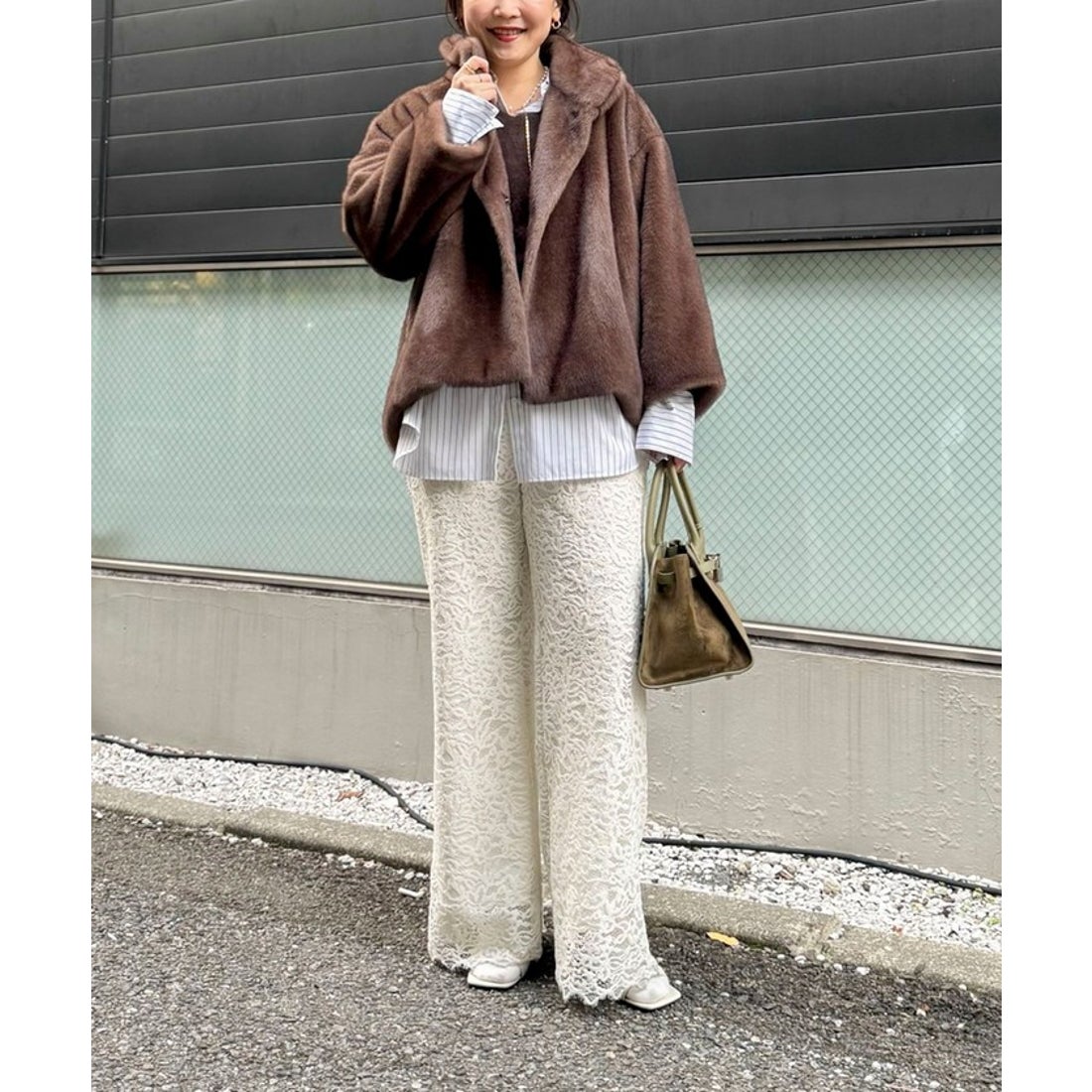 ノーリーズソフィー NOLLEY'S sophi ECOPELフェイクファーショートCT