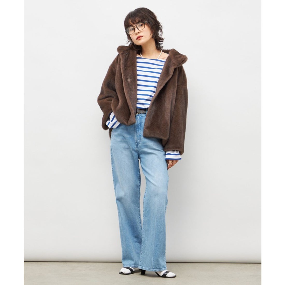 ノーリーズソフィー NOLLEY'S sophi ECOPELフェイクファーショートCT