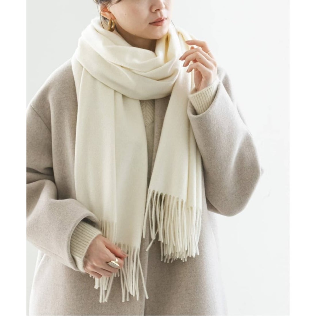 ノーブル NOBLE 《追加2》オリジナルカシミヤストール （サックス