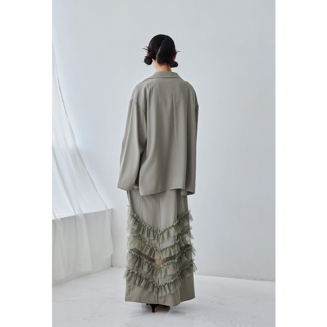 ニアナ niana トランスペアレントヘムセットアップドレス 2点セット