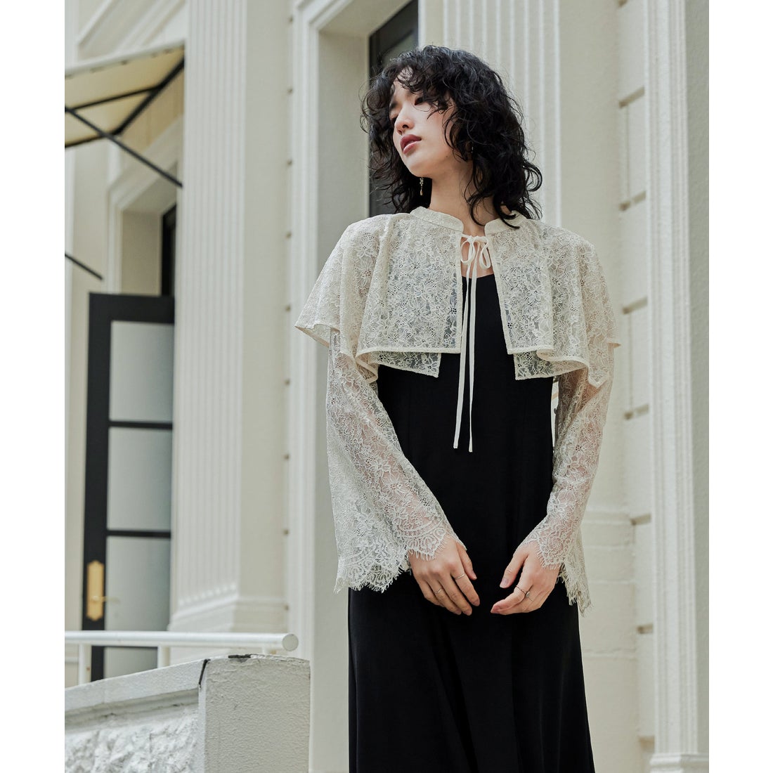 ニアナ niana レイヤードケープドレス ボレロ パーティードレス 結婚式