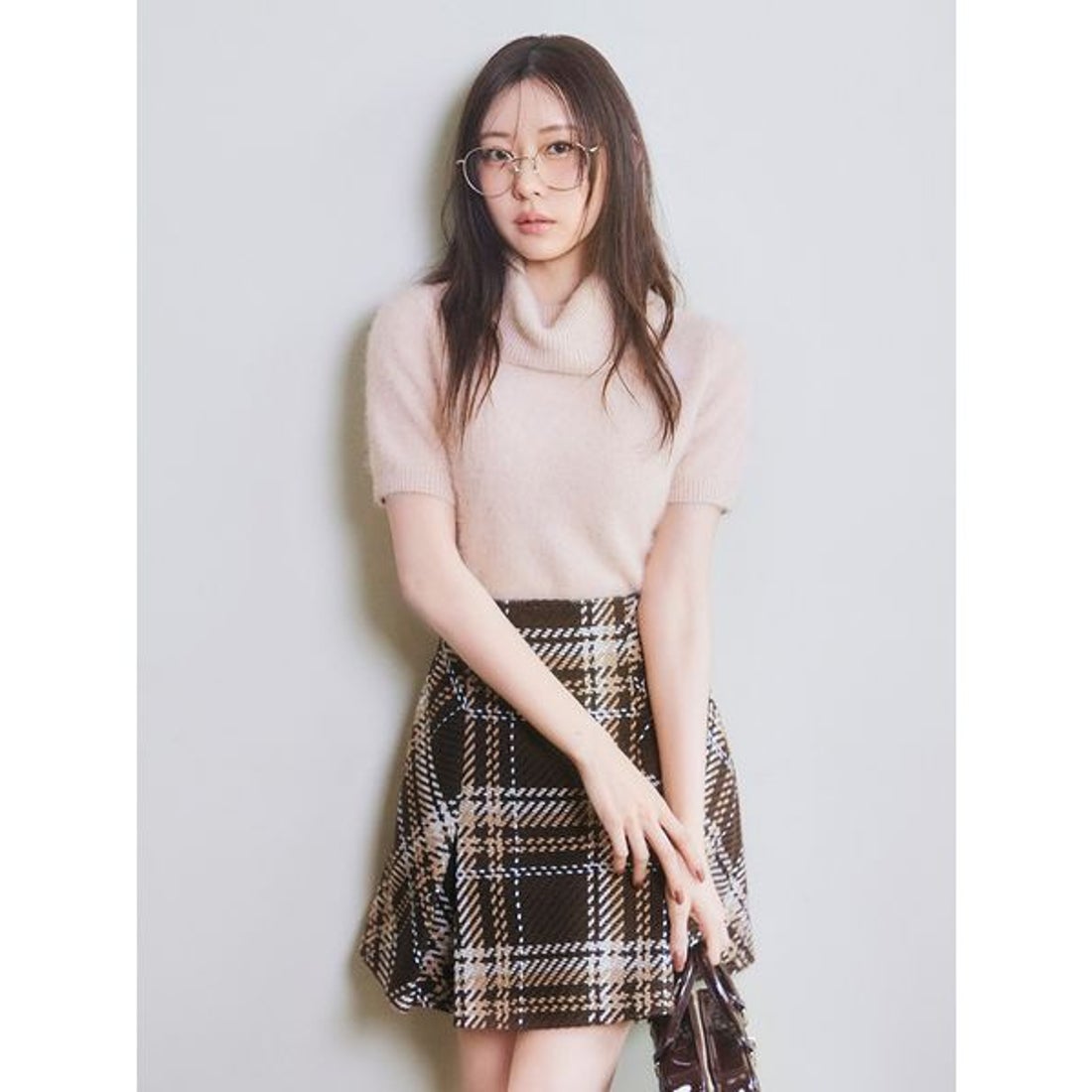 スナイデル SNIDEL Sustainableロービングチェックミニスカート （BRW