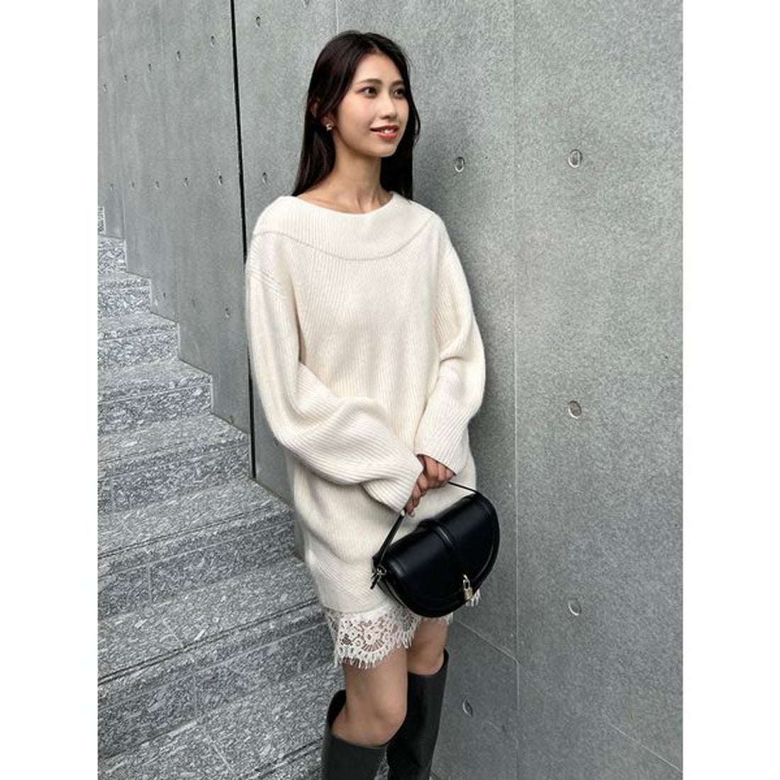 スナイデル SNIDEL ニットセットキャミミニワンピース （GRY