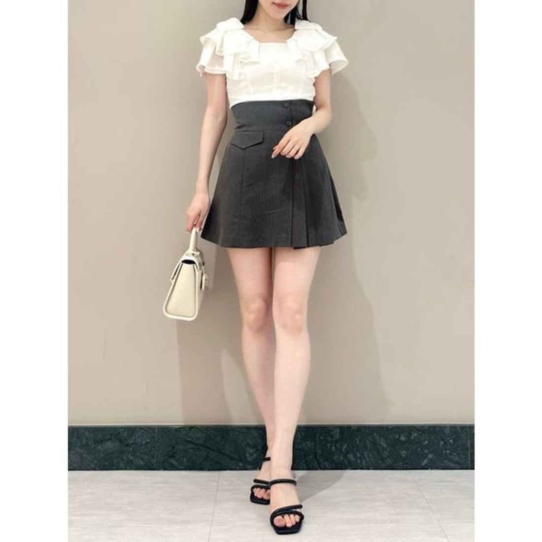 スナイデル SNIDEL プリーツスカショーパン （BLK） - ファッション