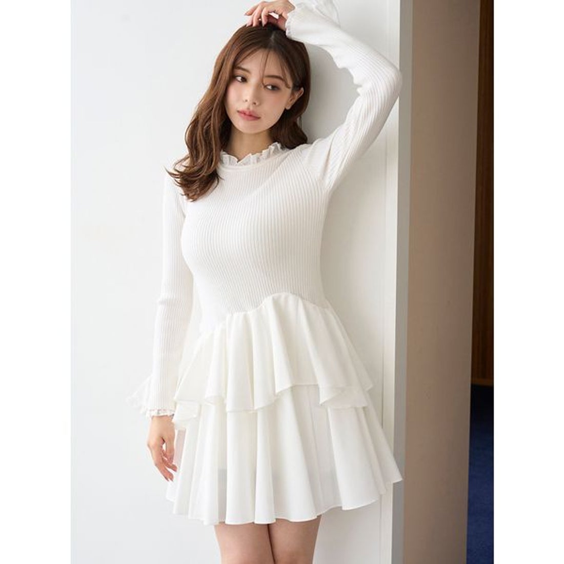 スナイデル SNIDEL Sustainableドッキングミニニットワンピース （BLK