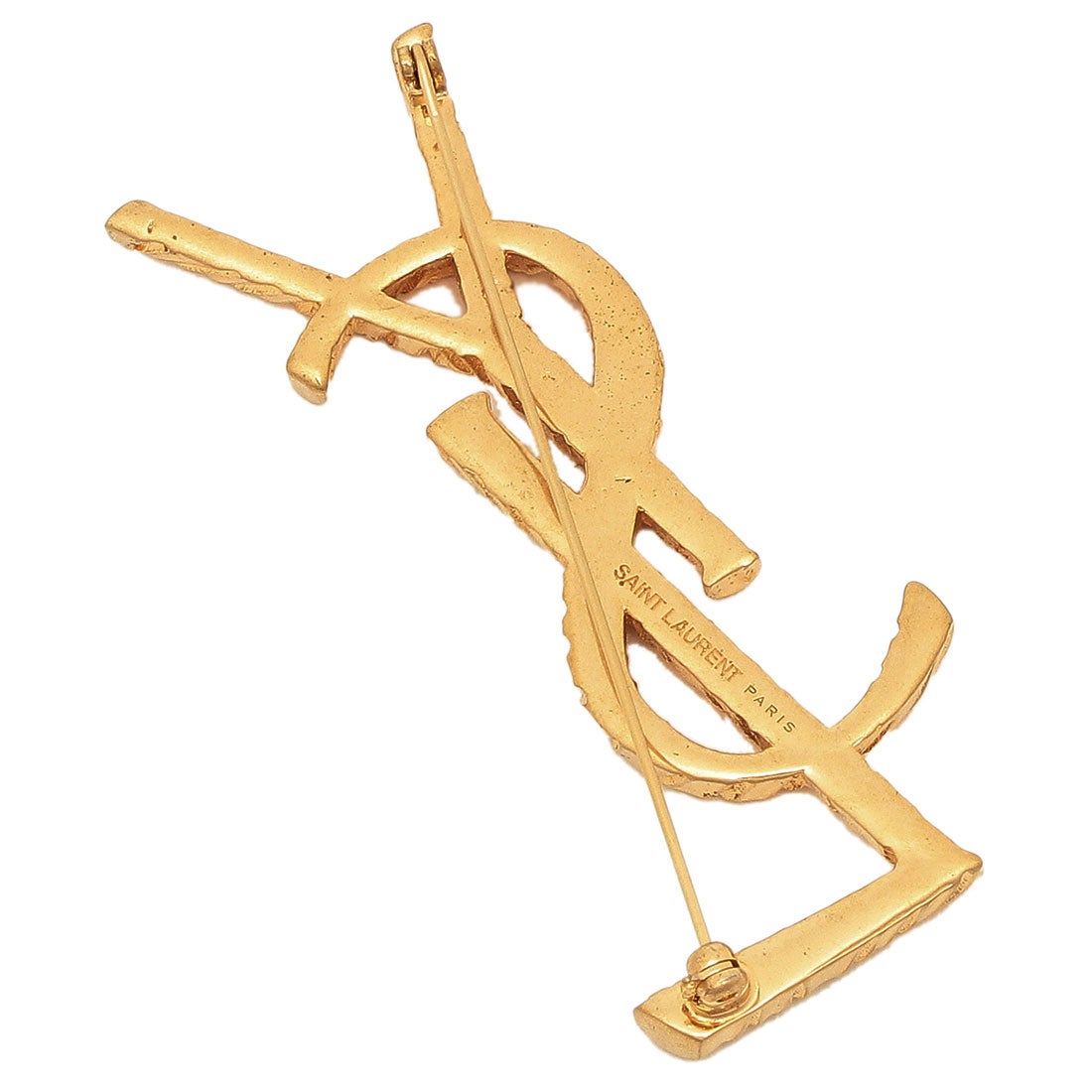 SAINT LAURENT YSLロゴチャーム ゴールド 購入時レシート有 SAINT