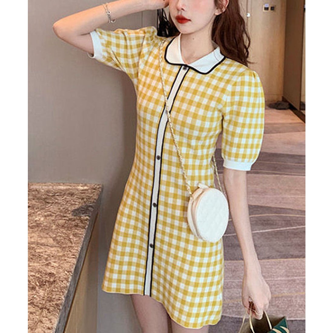 ショッピングゴー shoppinggo ニットワンピース ミニ丈 レディース