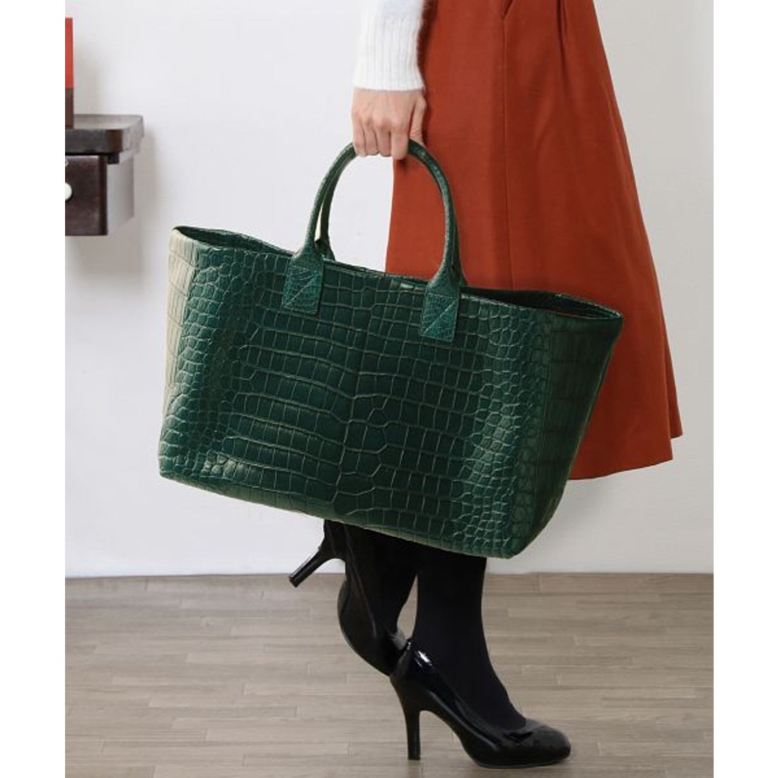 サンキョウショウカイ 三京商会 スモールクロコダイル ポロサス トート