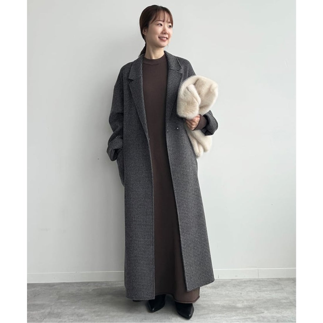 スローブ イエナ SLOBE IENA souple wool ダブルフェイスロングコート