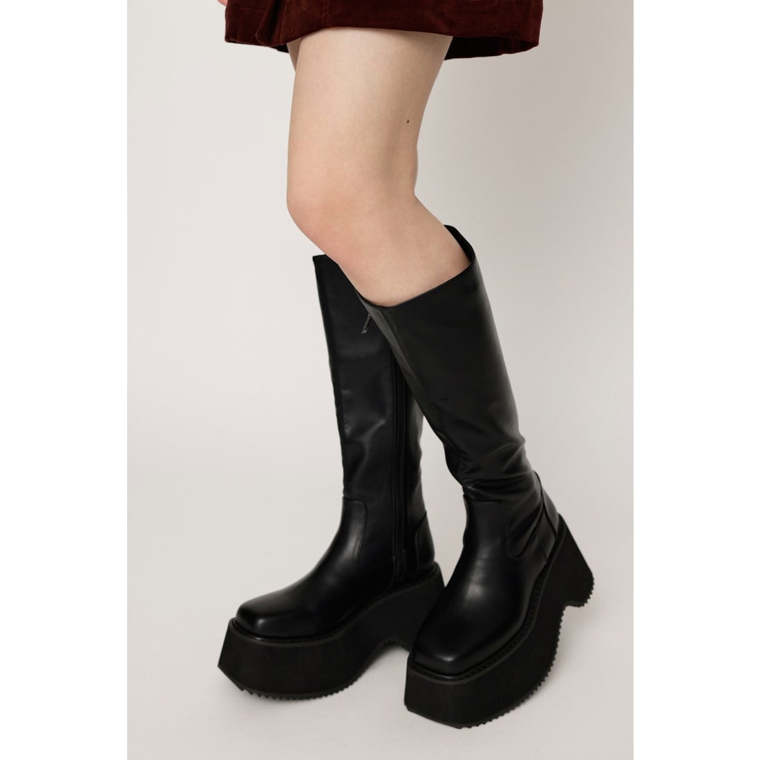 SLY PLATFORM KNEE ブーツ BLK -ファッション通販 FASHION WALKER