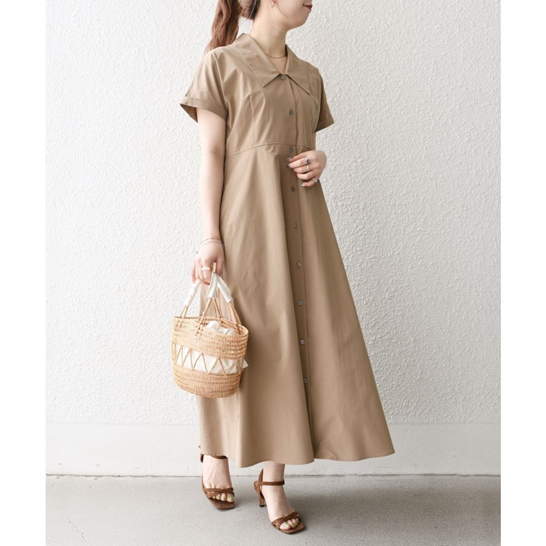 シップス エニィ SHIPS any SHIPS any:〈洗濯機可能〉フラットカラー V