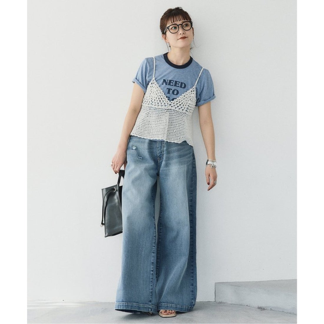 スピック＆スパン Spick & Span 《追加》クロシェニットキャミソール