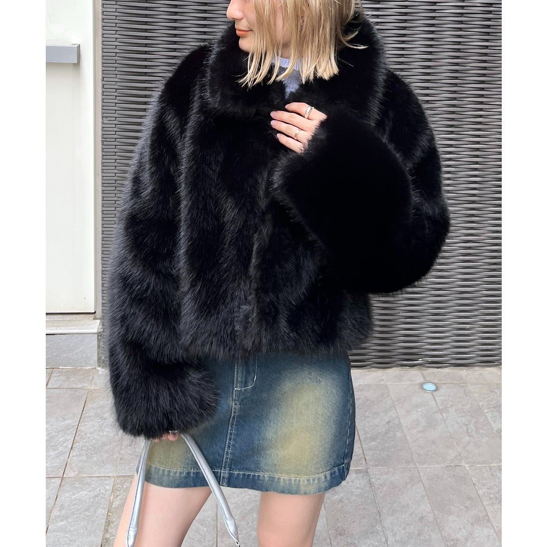 スパイラルガール SPIRALGIRL ファージャケット （ブラック