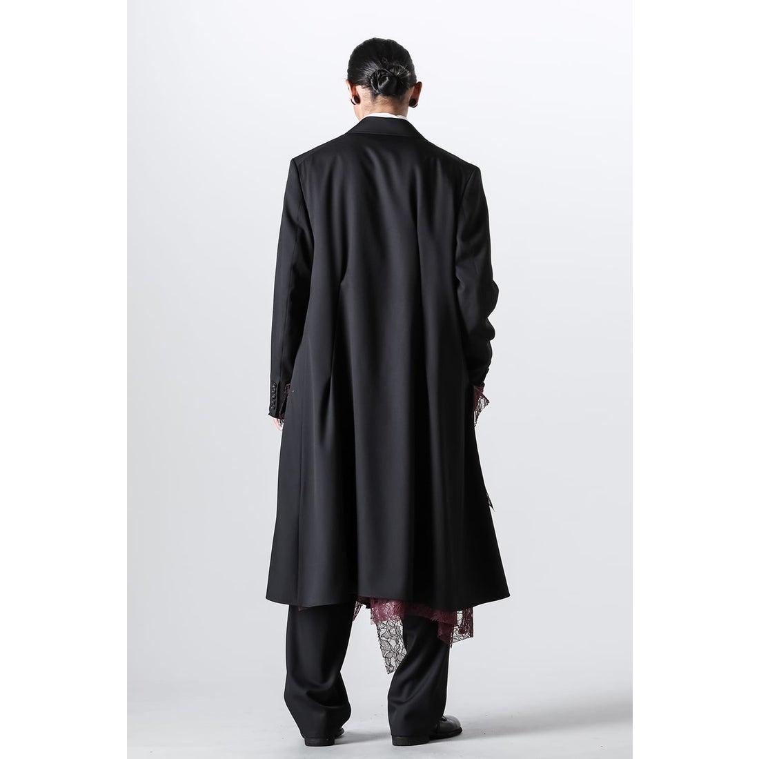 サルバム sulvam Gabazine Lace Long Coat （Black-Purple