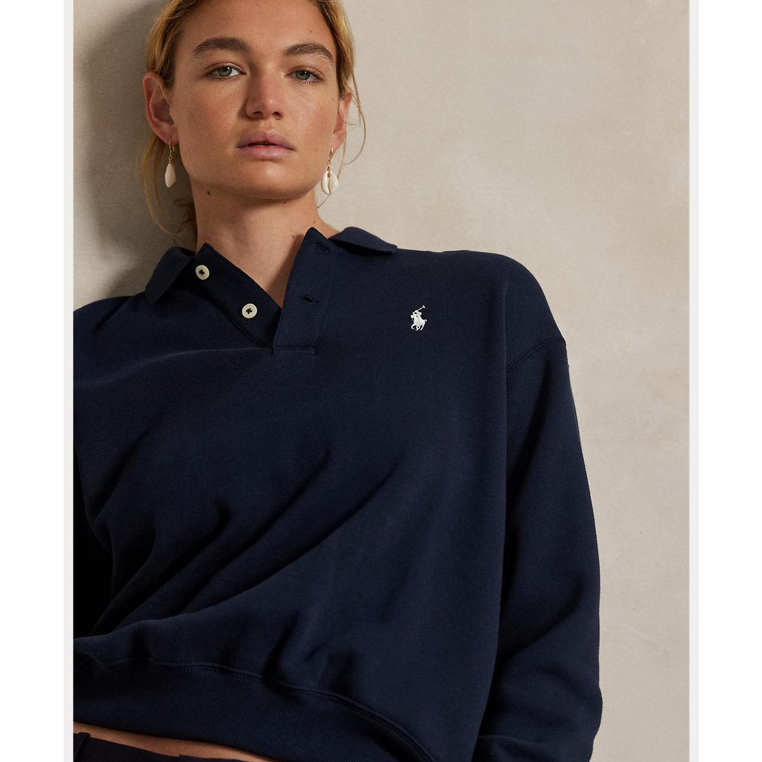 ポロ ラルフ ローレン POLO RALPH LAUREN ロゴ フリース ポロカラー