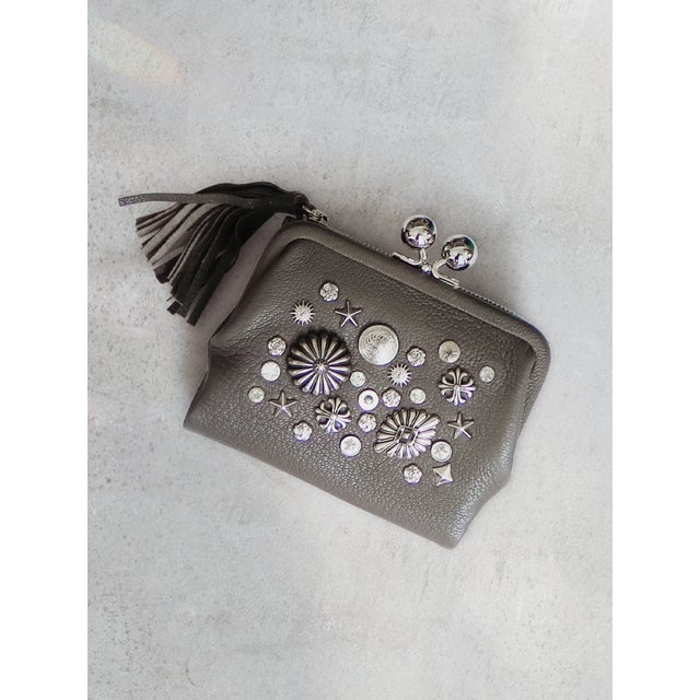 ペルケ perche マルチスタッズがま口二つ折りウォレット （GY