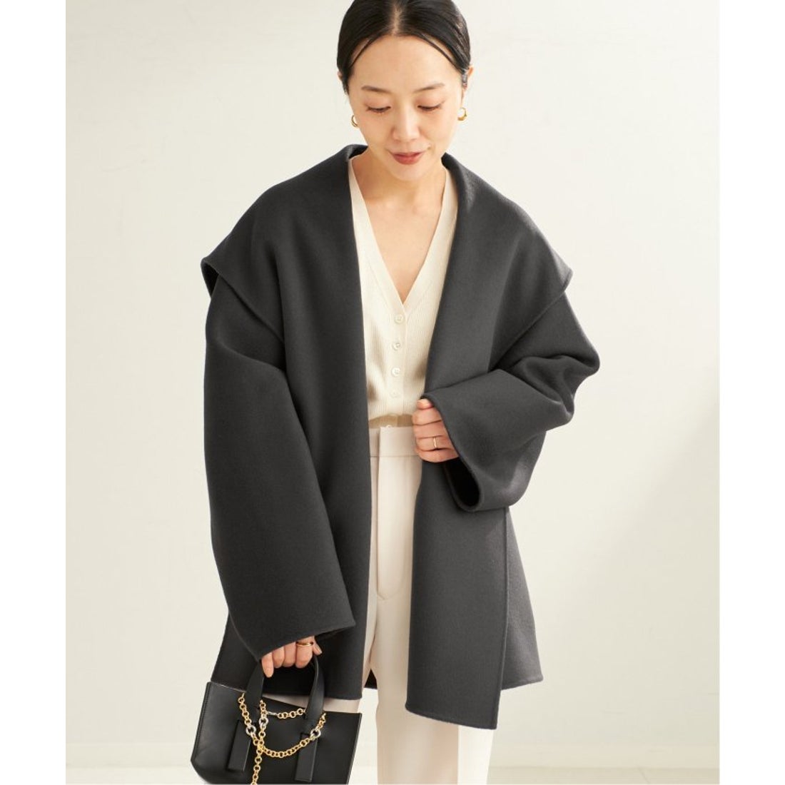 プラージュ Plage 《追加》ハミルトン DRAPE MIDDLE コート （グレー