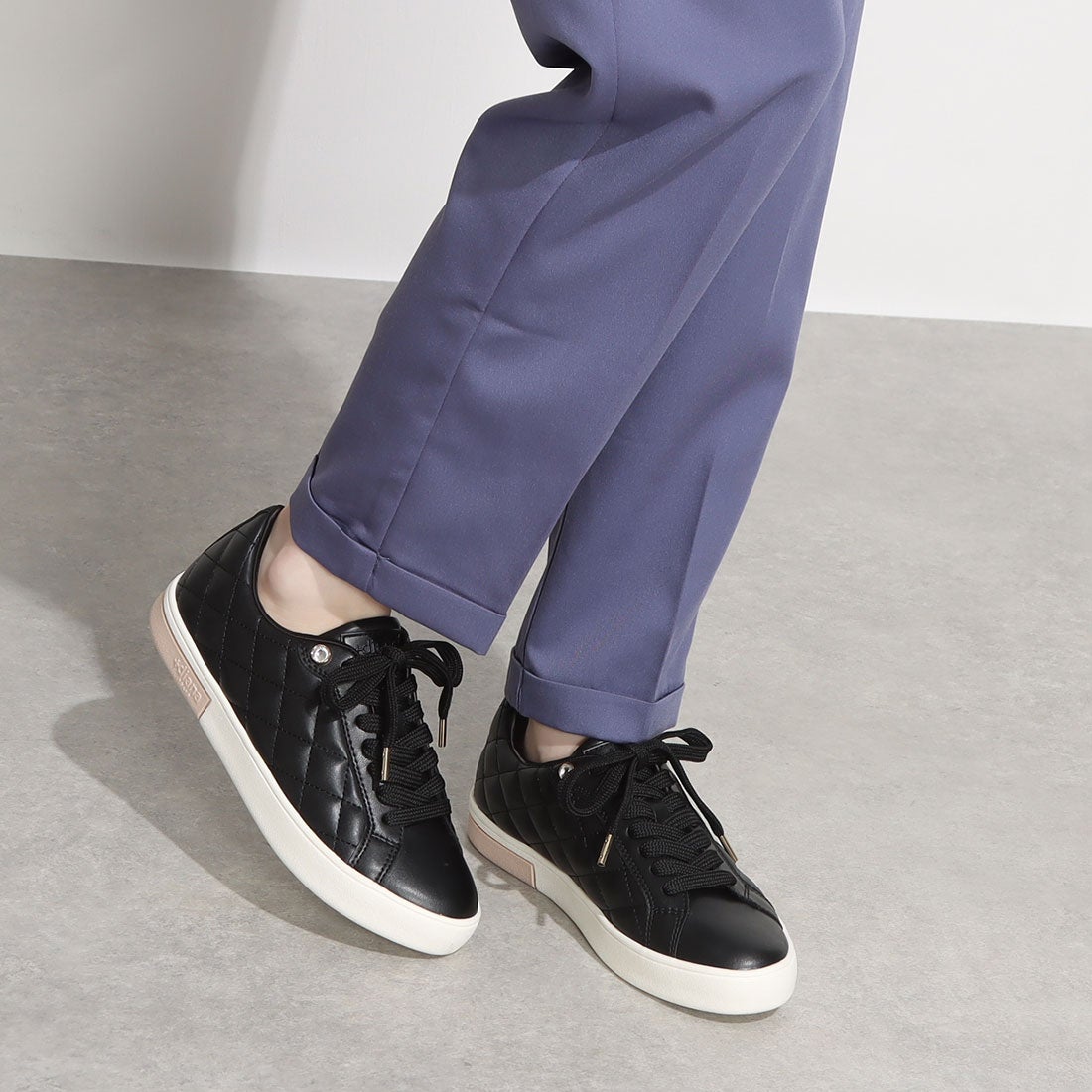 プラスダイアナ ＋diana クラシカルキルティングスニーカー （ピンク