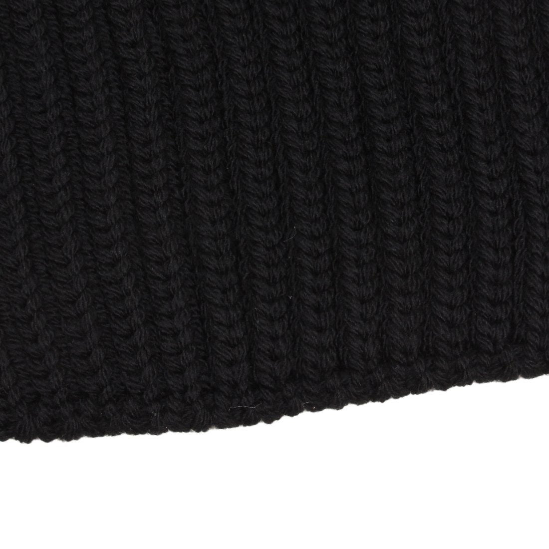 プラダ PRADA マフラー ロゴプレート カシミヤ ポケット付き ブラック