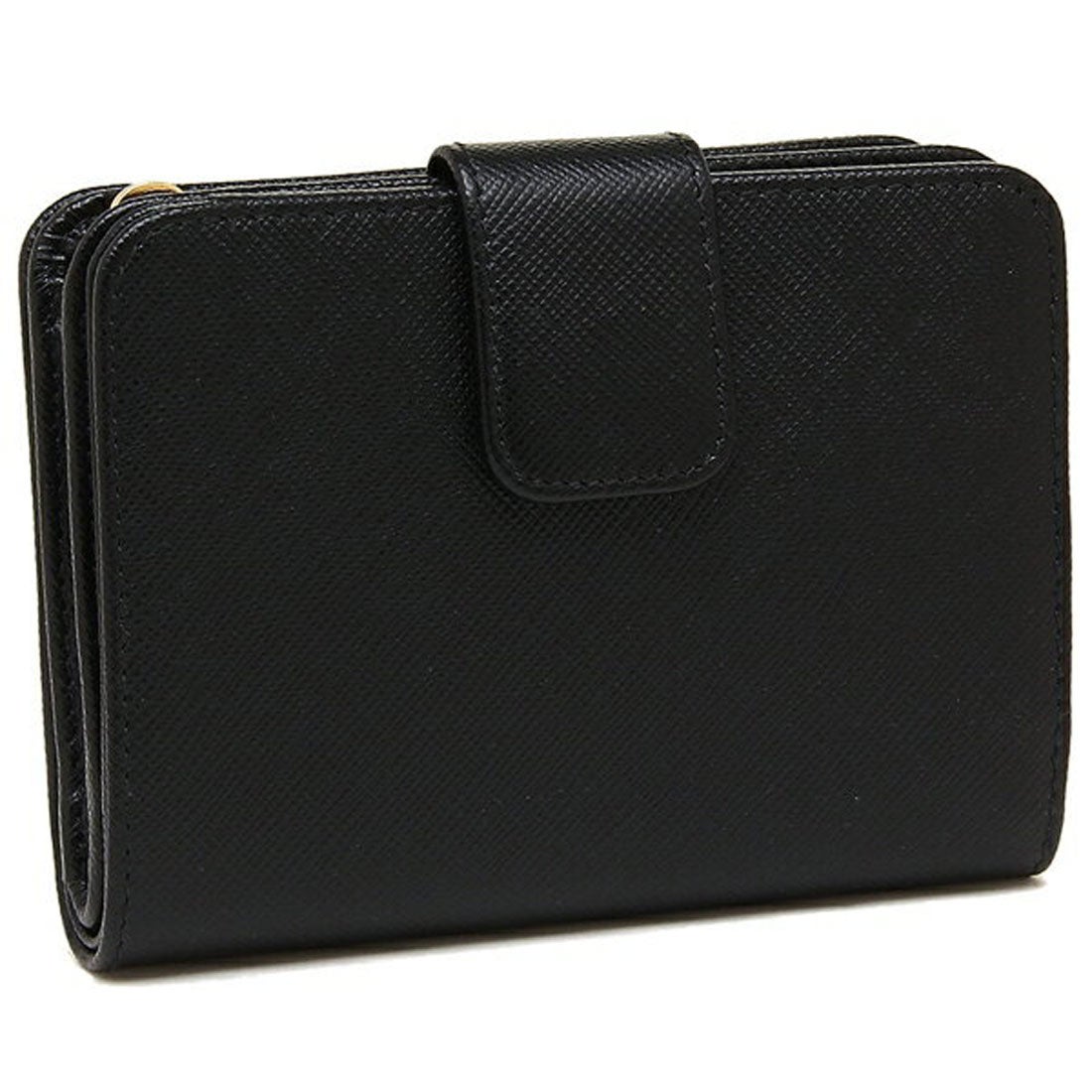 プラダ PRADA 財布 二つ折り財布 サフィアーノ ブラック レディース