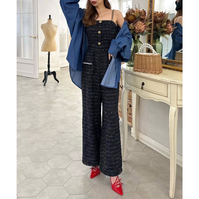 ロイヤルパーティー ROYAL PARTY ダブルチェーンストラップツイード